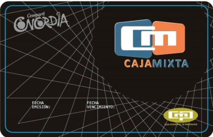 As&iacute; es la tarjeta de cr&eacute;dito de la Caja Mixta.