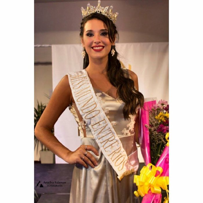 As&iacute; luci&oacute; Victoria cuando fue elegida Miss Mundo Entre R&iacute;os.