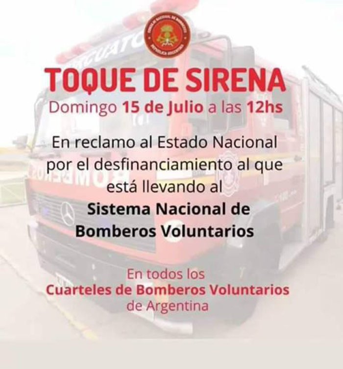 La imagen que los Bomberos postearon en las redes sociales
