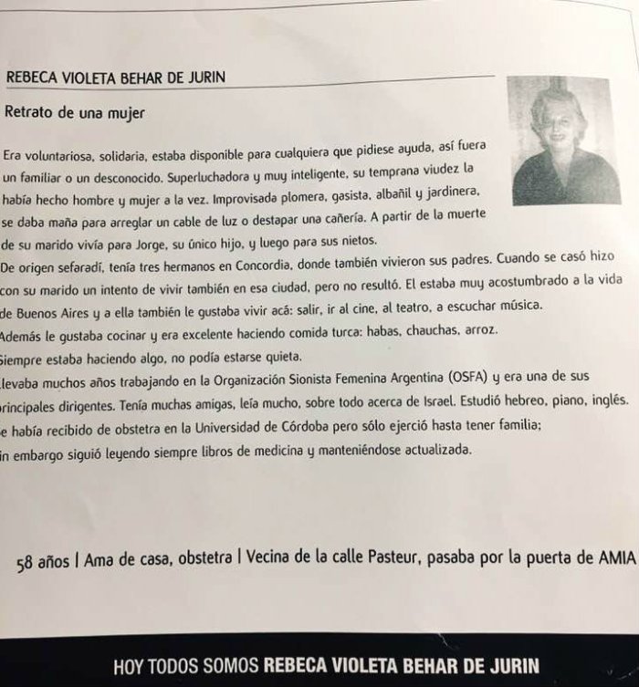 As&iacute; recuerdan a esta concordiense que perdi&oacute; la vida en aquella ma&ntilde;ana fat&iacute;dica del 18 de julio.