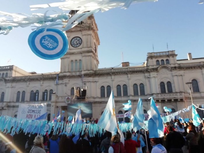 La movilizaci&oacute;n bajo el lema "Salvemos las 2 vidas" fue este domingo, en Paran&aacute;.