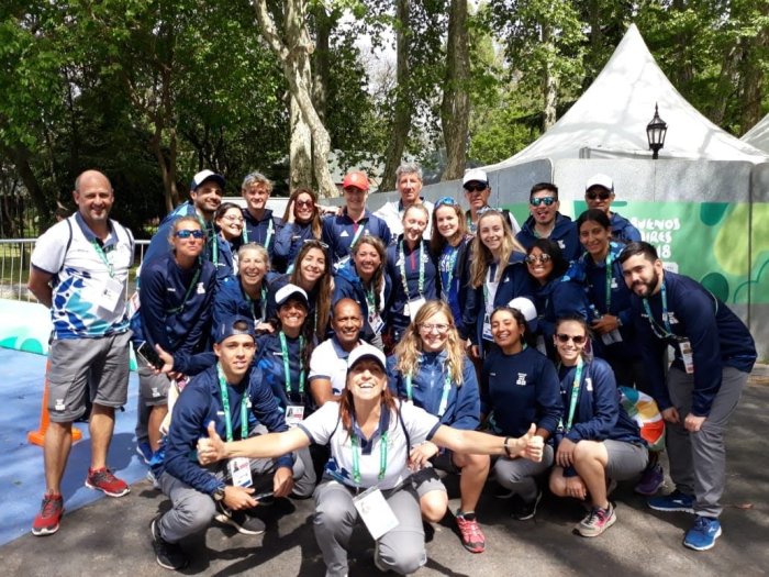 Otra instant&aacute;nea donde la entrerriana mostr&oacute; el buen clima entre los voluntarios.