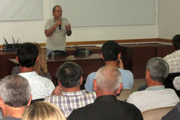 Rafael Pirolla, presidente del Ferroclub Central Entrerriano, encabez&oacute; el encuentro.