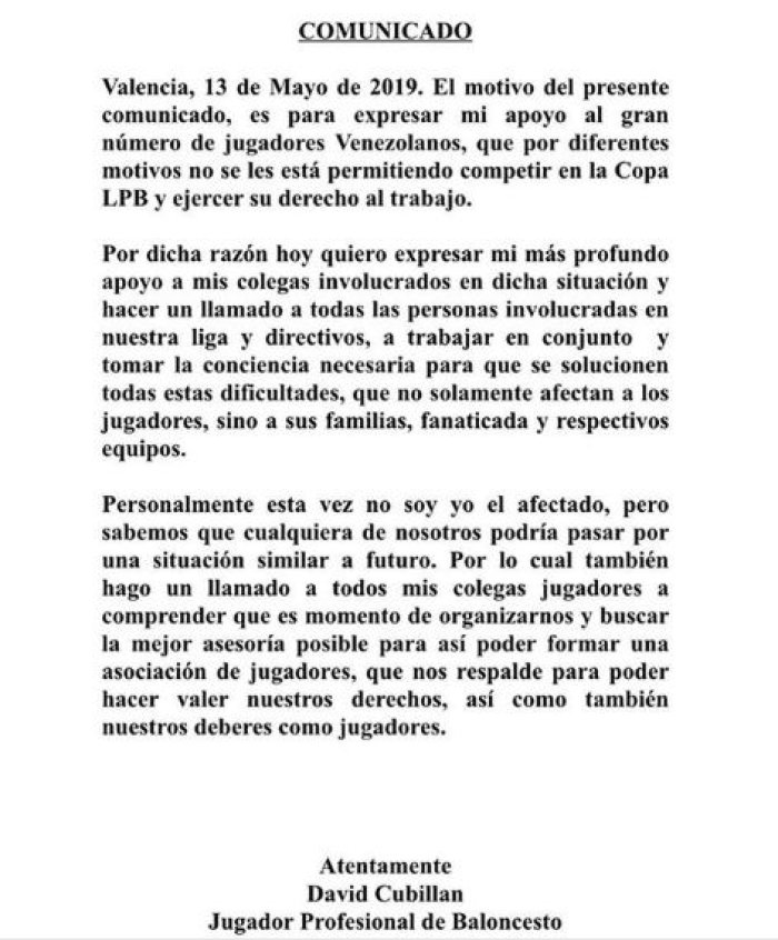 El planteo de Cubillan que reprodujo por las redes el jugador de Estudiantes Concordia.