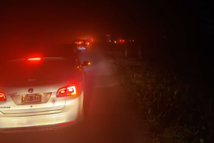 De oeste a este qued&oacute; atascado el tr&aacute;nsito, a ra&iacute;z del siniestro (foto: EER).