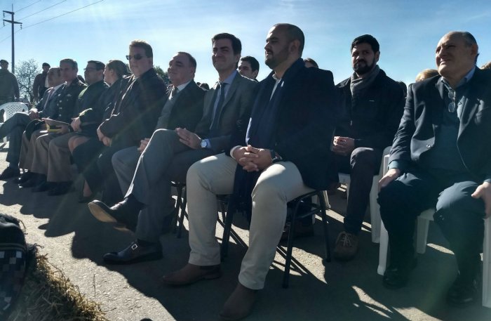 El secretario de Gobierno, Alfredo Francolini; el gobernador salte&ntilde;o Urtubey, entre las autoridades presentes.