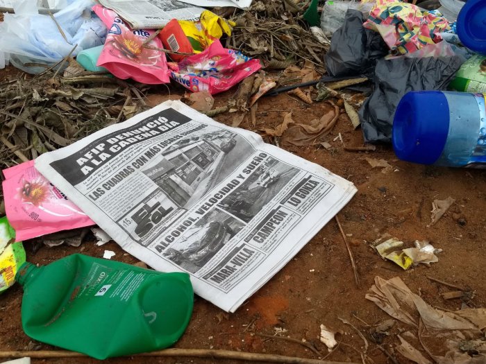 El diario convertido en basura. As&iacute; quedan muchos de los desechos domiciliarios de Concordia.