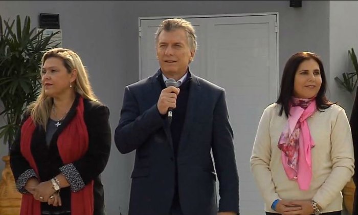 El presidente habl&oacute; ante las c&aacute;maras por poco menos de 5 minutos.