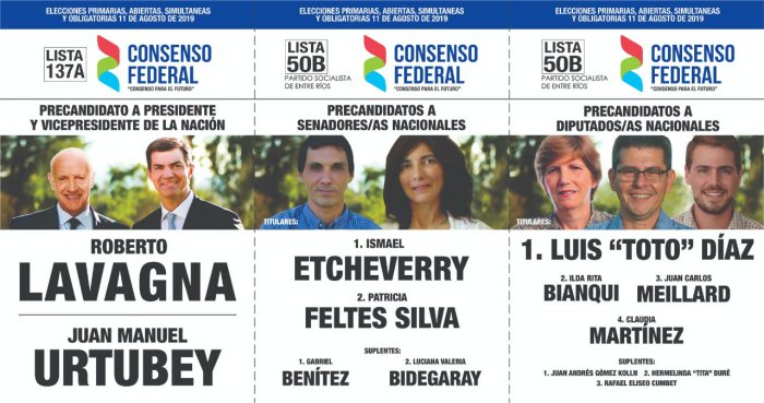 Esta es la boleta con la precandidatura de Lavagna, que encontrar&aacute;s en los cuartos oscuros de Entre R&iacute;os.