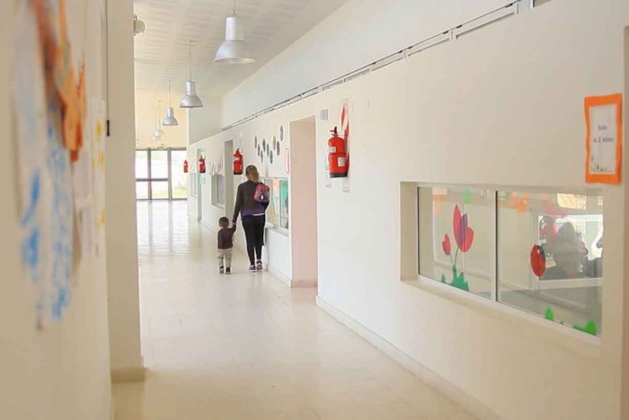 El interior de uno de los jardines ya terminados en provincia de Santa Fe