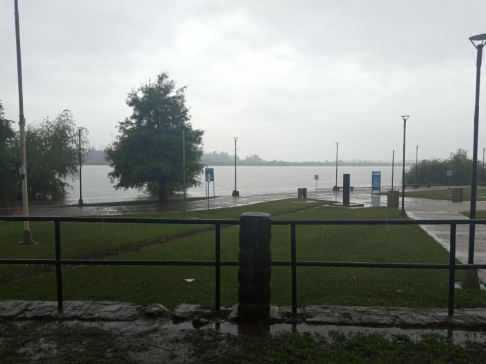 Otra vista del Uruguay en la parte baja de la costanera concordiense (foto: EER).