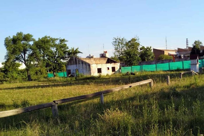Pastos y tapera, al lado del "Punto Limpio"