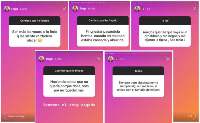 Mensajes que recibe Cecilia, tanto de hombres como mujeres