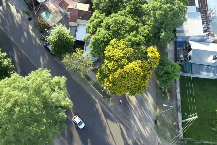Desde el aire, el Ibirapit&aacute; en la esquina de Gerardo Yoya y Chabrill&oacute;n