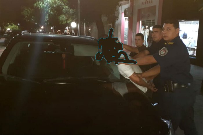 As&iacute; apresaron uno de los delincuentes.