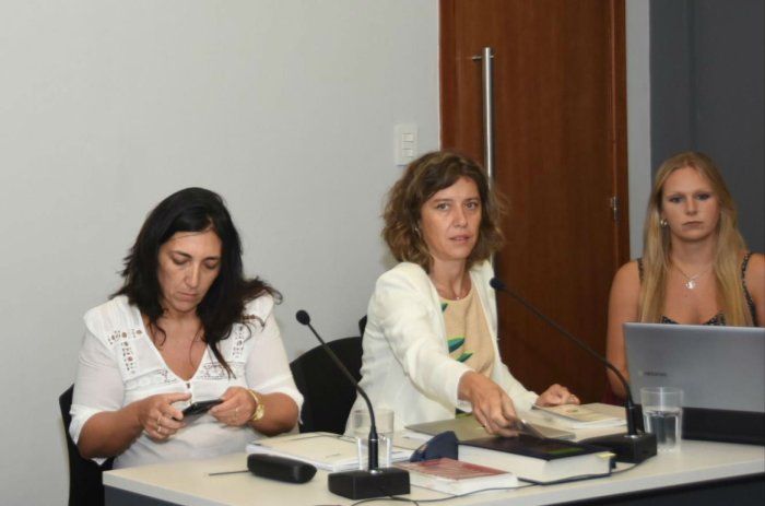 De izquierda a derecha, las fiscales Patricia Yedro y Cecilia Goyeneche formularon los pedidos de pena