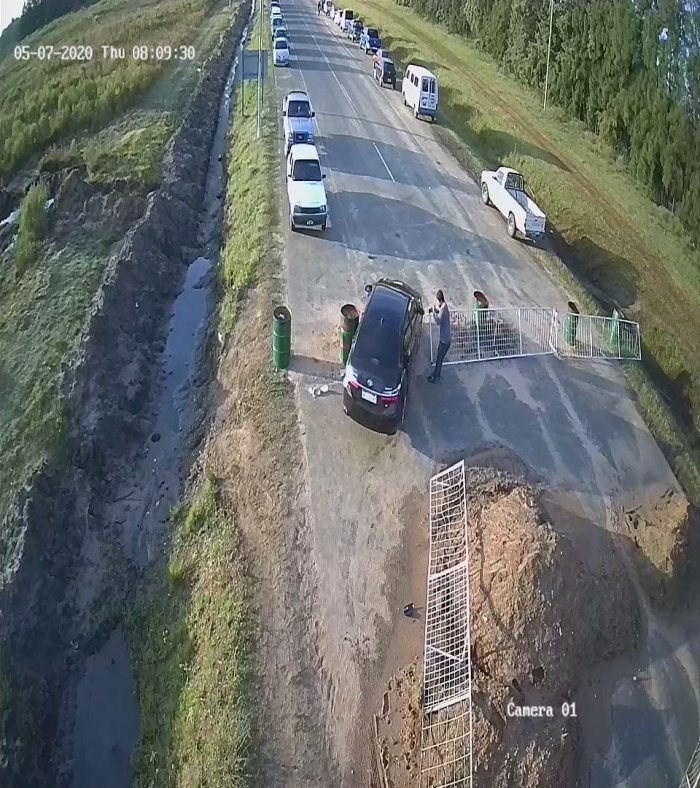 El auto fue captado por las c&aacute;maras de seguridad