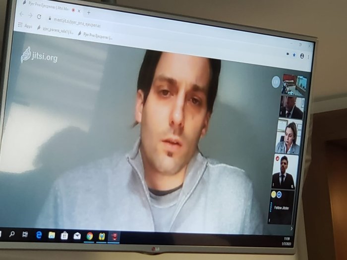 Christe sigui&oacute; la audiencia por videollamada desde la c&aacute;rcel.