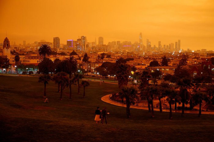 La foto del centro de San Francisco desde Dolores Park. Fuente: Reuters - Cr&eacute;dito: Stephen Lam