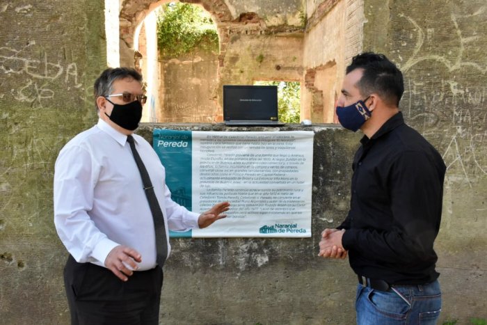 Alfredo Francolini, en la visita al lugar cuyo Circuito Hist&oacute;rico Educativo podr&aacute; visitarse virtualmente.