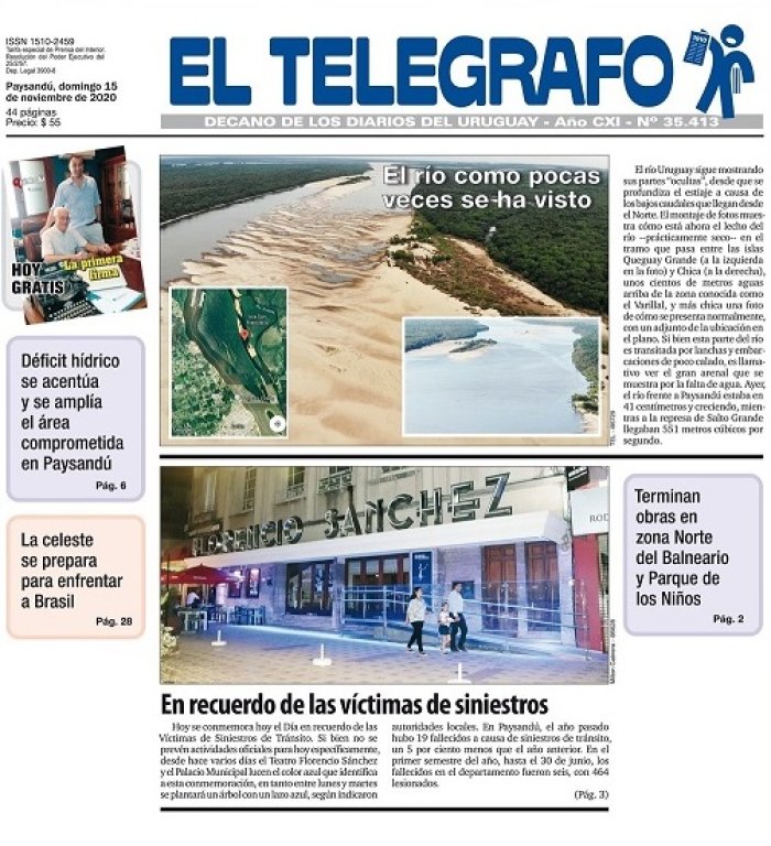 El diario decano de la prensa uruguaya, as&iacute; lo present&oacute; este domingo en su tapa.