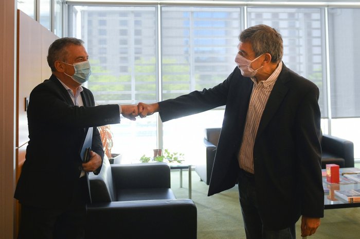 Urribarri y el ministro Salvarezza