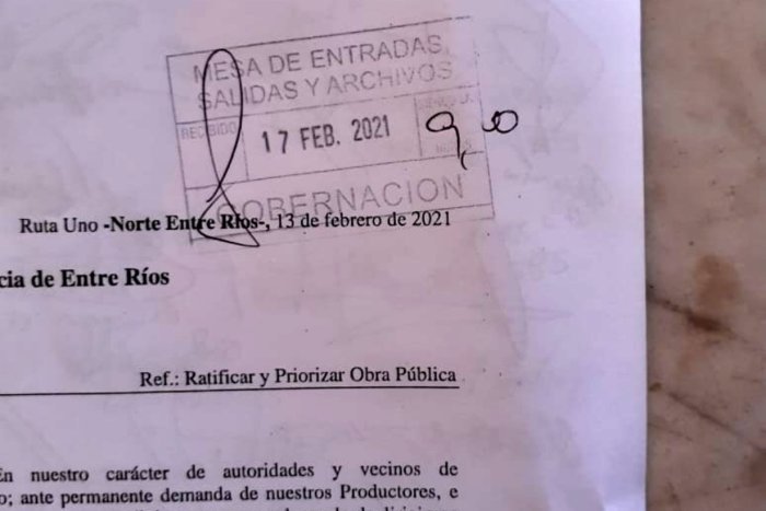 El expediente iniciado en la presentaci&oacute;n que pide por la ruta provincial 1.