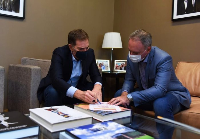 El vicejefe de Gobierno de CABA tambi&eacute;n recibi&oacute; al intendente de Crespo.