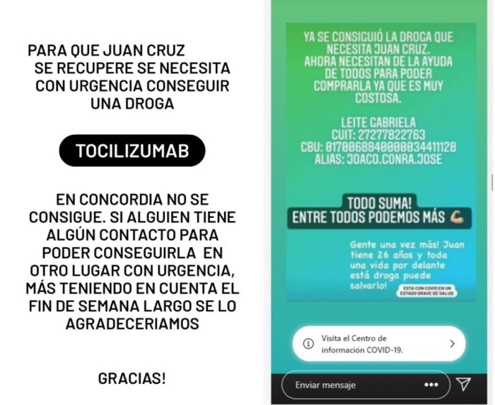 Las dos im&aacute;genes que circulan en redes