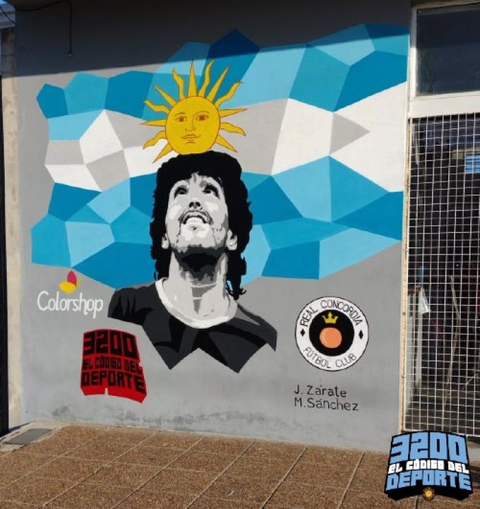 As&iacute; qued&oacute; el mural en San Lorenzo 570 (oeste).