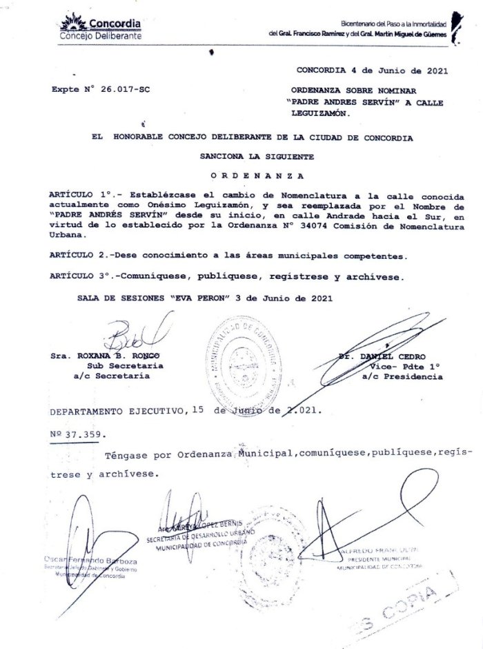 La normativa que dio el visto bueno al cambio de nomenclatura.