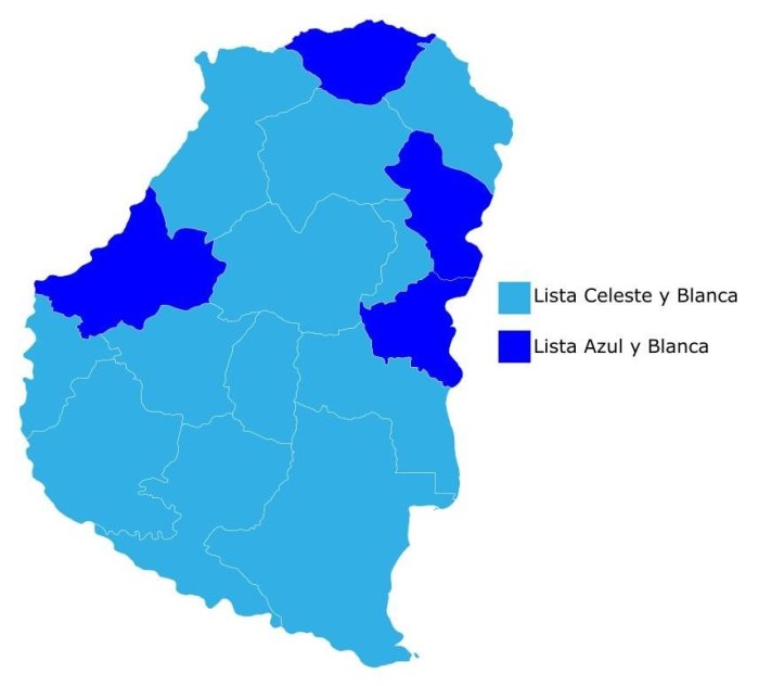 As&iacute; qued&oacute; la provincia con los resultados. Fuente: Felipe Galli