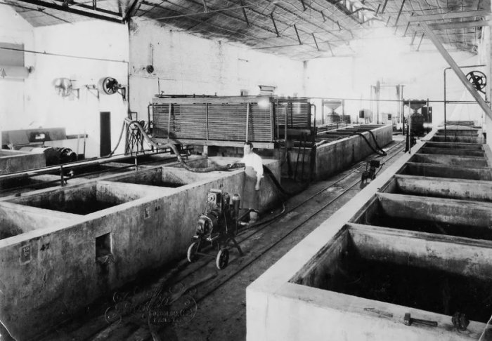 Piletones de cemento de la Bodega Robinson