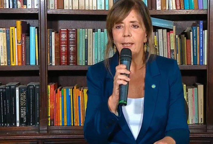 Afectada por el COVID-19, hoy la vocera presidencial dio de manera virtual su conferencia de prensa semanal.