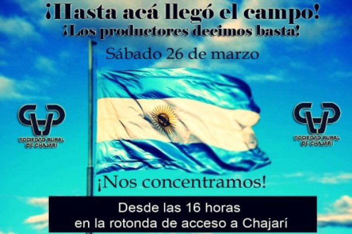 Despu&eacute;s de Gualeguaych&uacute;, la convocatoria se repetir&aacute; este s&aacute;bado en Chajar&iacute;.