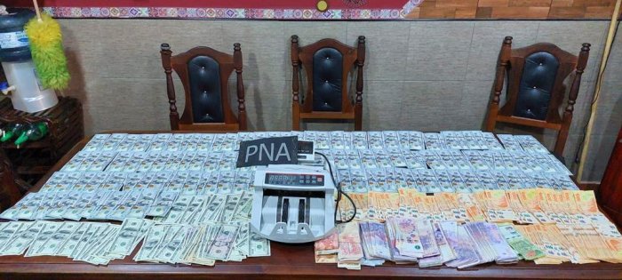 El dinero secuestrado por la Prefectura en Concordia.