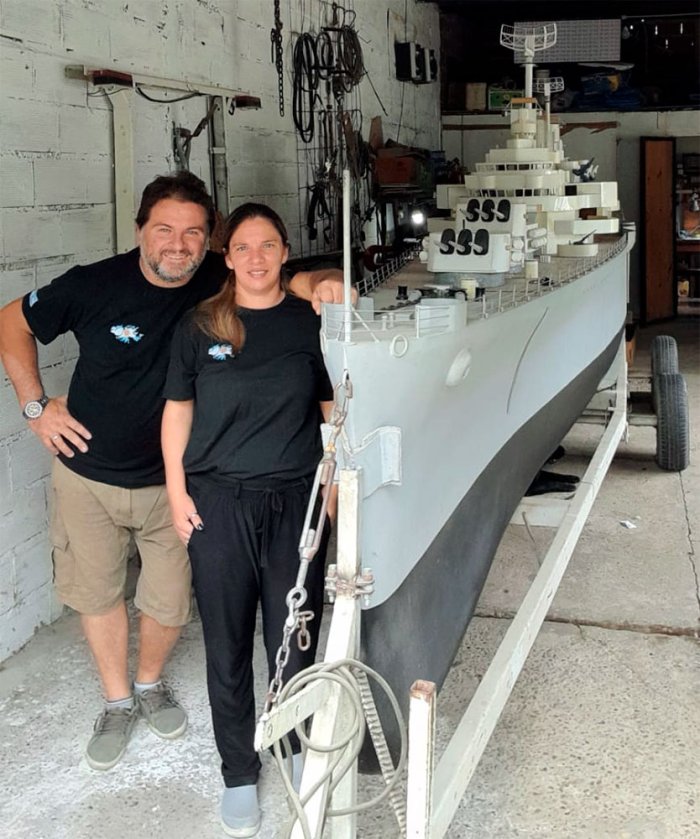 Sergio Gammella junto a su esposa, Vanesa Schmit