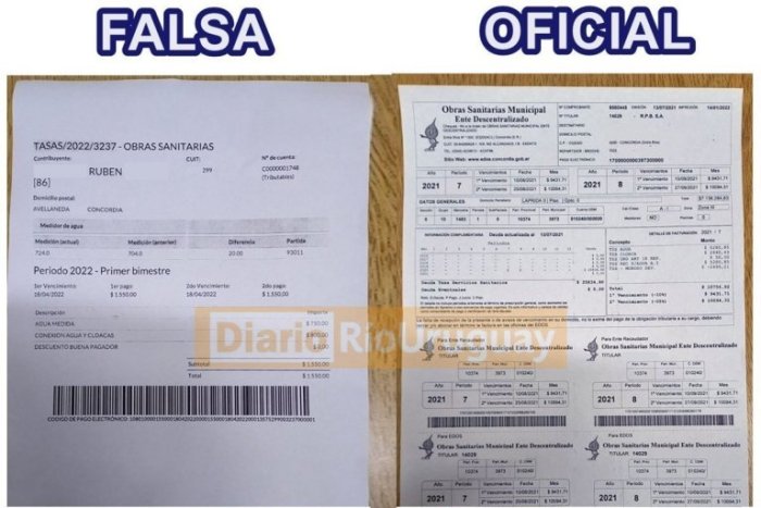 La comparaci&oacute;n entre facturas (DRU)