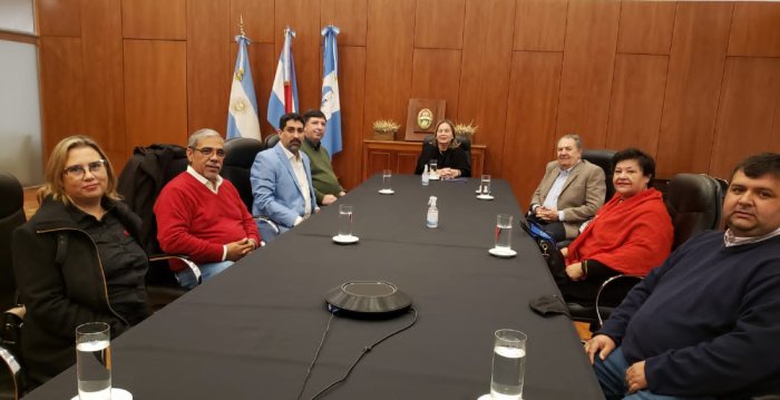 Susana Medina y Daniel Carubia recibieron a las nuevas autoridades del sindicato de trabajadores del Poder Judicial provincial.