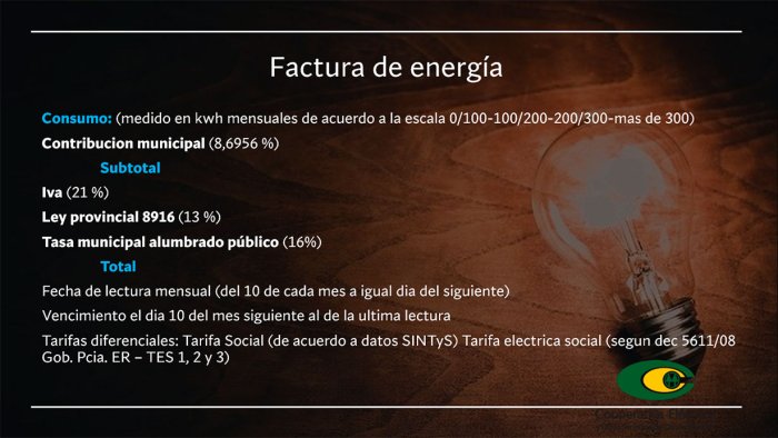 C&oacute;mo est&aacute; compuesta la factura. El peso de impuestos, tasas y contribuciones