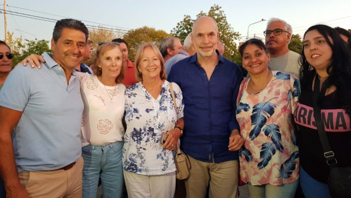 Guillermo Marcone (derecha) fue uno de los precandidatos a intendente que estuvo con Rodr&iacute;guez Larreta.