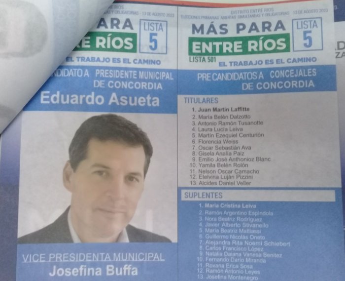 Lista 501: M&aacute;s Para Entre R&iacute;os - Eduardo Asueta.