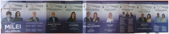 Boleta s&aacute;bana de la Lista 503, La Libertad Avanza en Concordia.