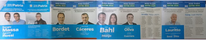 Boleta s&aacute;bana de la Lista 501, Uni&oacute;n por la Patria en Concepci&oacute;n del Uruguay.