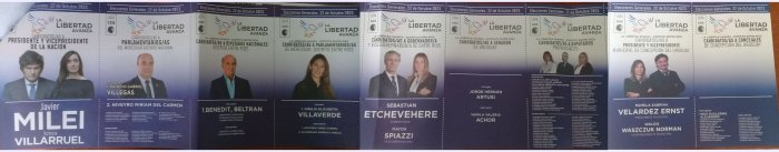 Boleta s&aacute;bana de la Lista 503, La Libertad Avanza en Concepci&oacute;n del Uruguay.