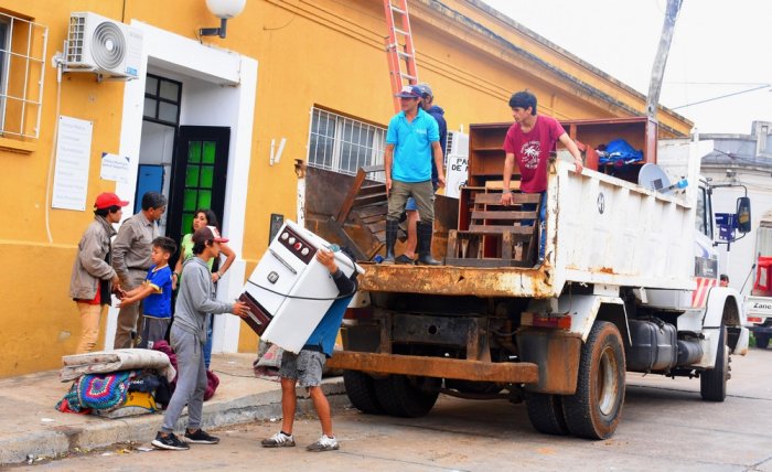 Familias que fueron radicadas en zonas altas de Concordia (foto de archivo).