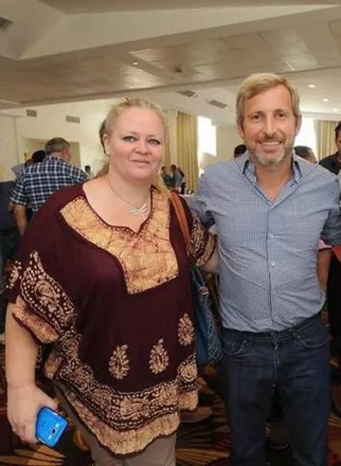 Susana P&eacute;rez junto a Rogelio Frigerio.