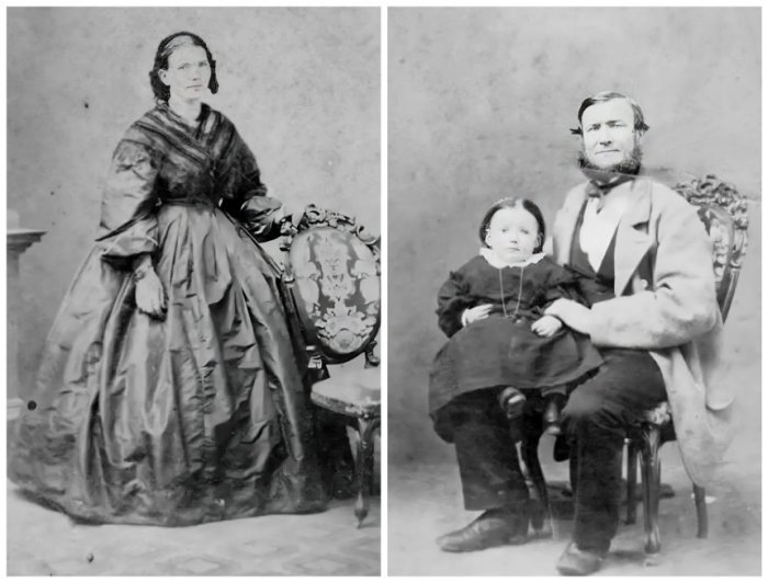 Juana Duffy y Juan Grierson con su hija Cecilia. Foto: Fundaci&oacute;n Dra. Cecilia Grierson