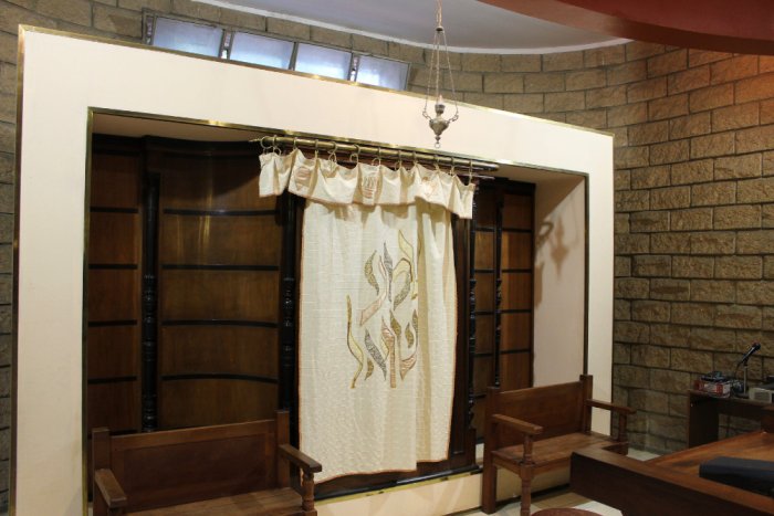 El interior del templo jud&iacute;o en la capital entrerriana.