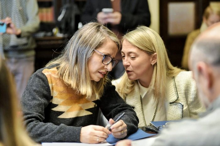 La diputada Mar&iacute;a Laura Stratta, exvicegobernadora, tambi&eacute;n particip&oacute; de la reuni&oacute;n.